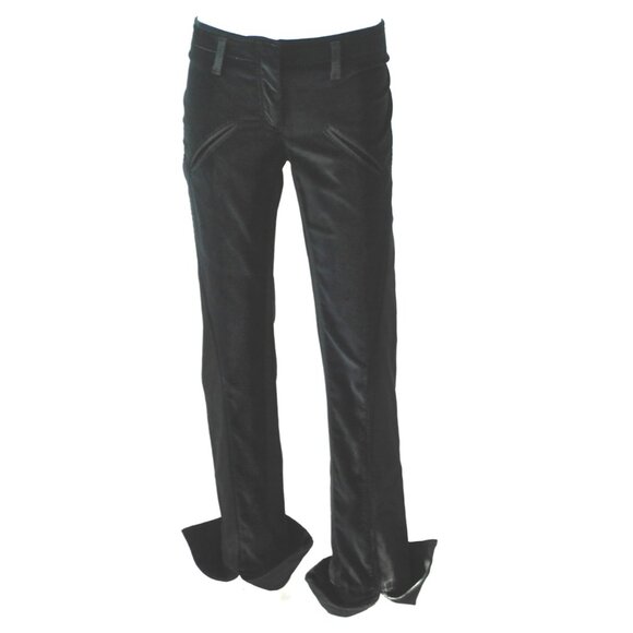 Roberto Cavalli Pants - Roberto Cavalli Cotton Trousers With Velvet Fronts & Upturned Cuffs - Italy